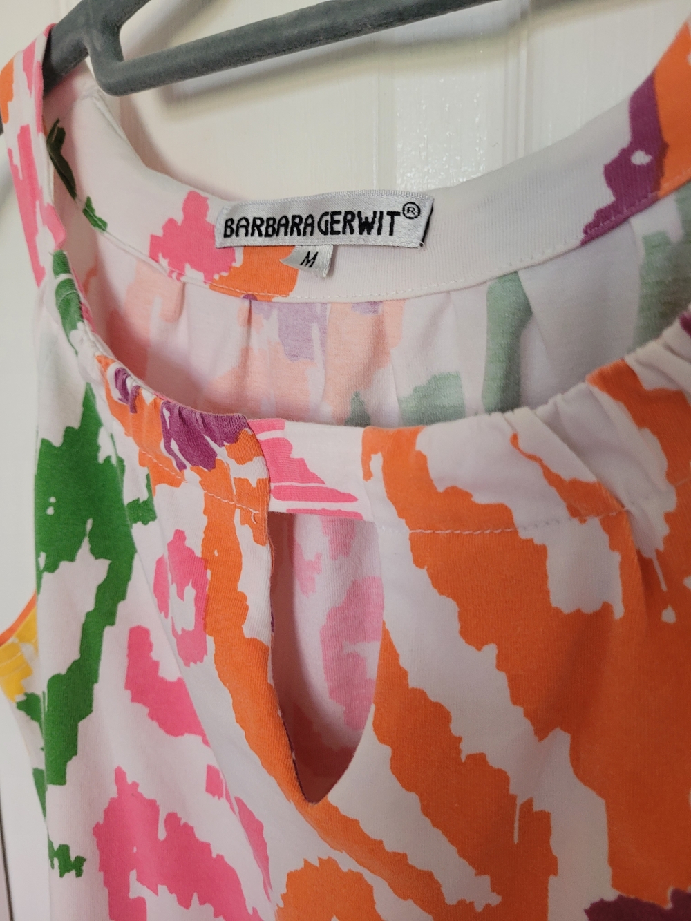 Barbara Gerwit Floral Sleeveless Dress -Halter Neck  Pink, Orange, Green, Yellow - Picture 2 of 12